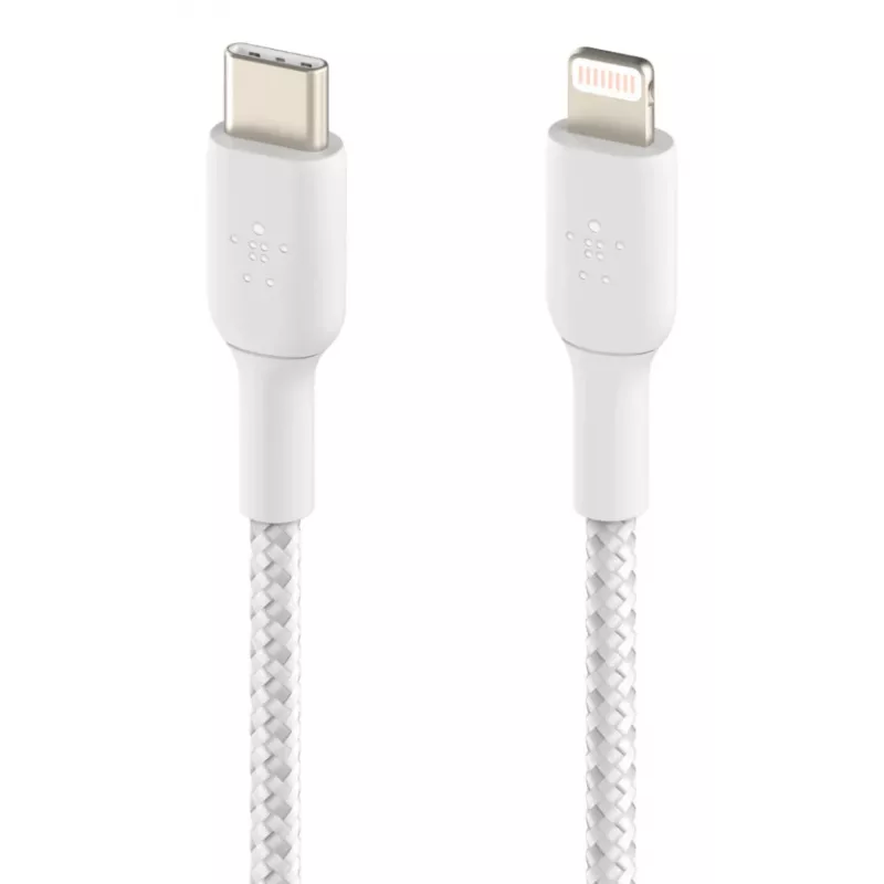 BELKIN cavo Lightning-USB-C intrecciato 1m bianco