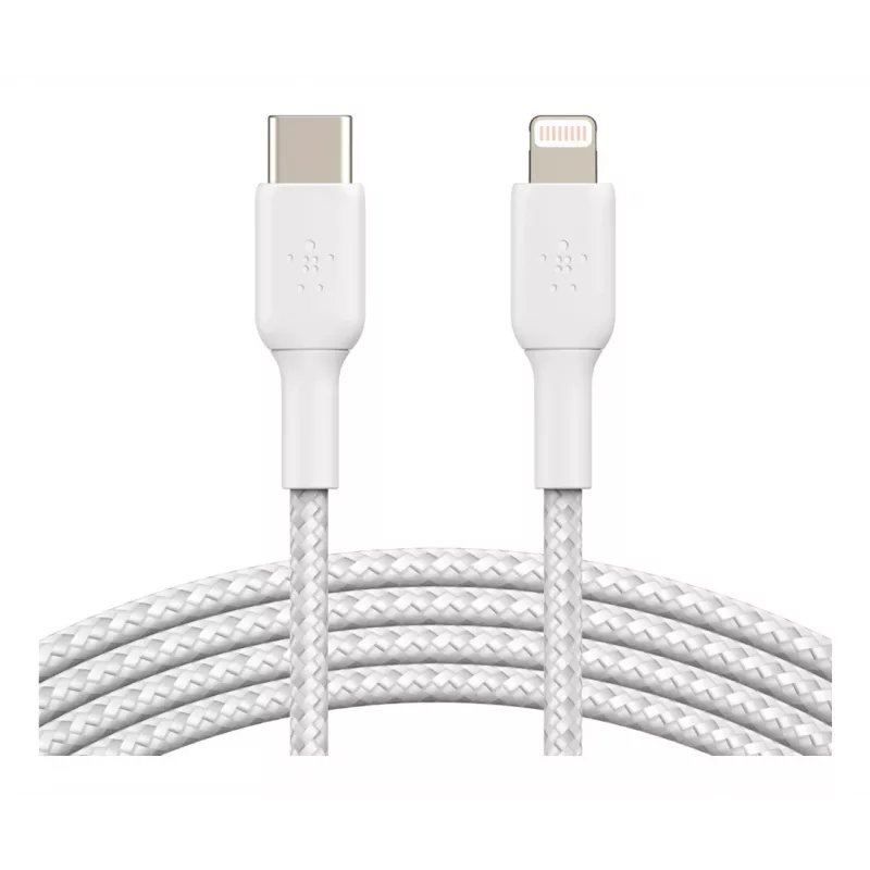 BELKIN cavo Lightning-USB-C intrecciato 1m bianco