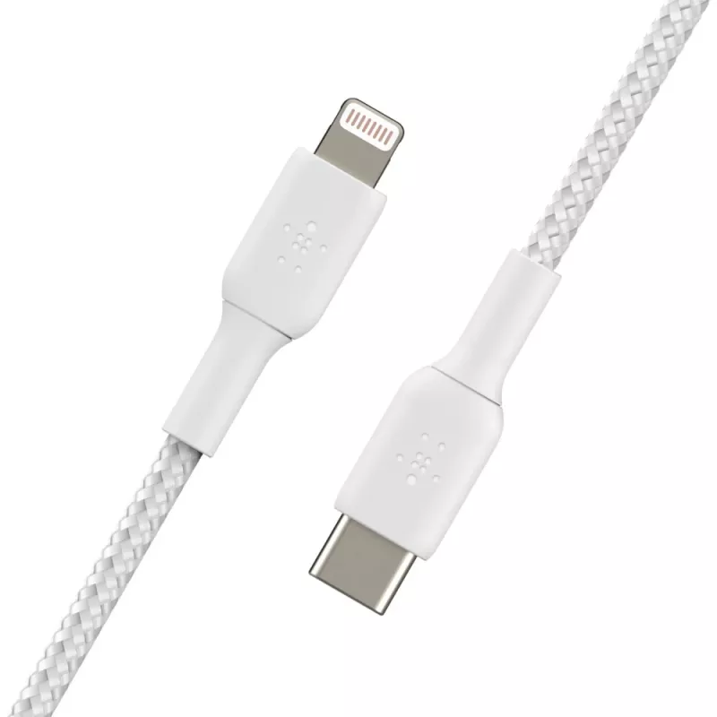 BELKIN cavo Lightning-USB-C intrecciato 1m bianco