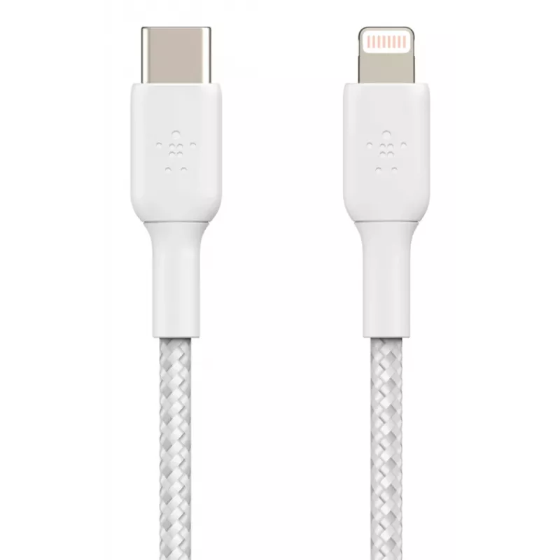 BELKIN cavo Lightning-USB-C intrecciato 1m bianco