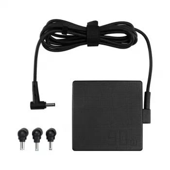 Alimentatore ASUS U90W-01 (ADP-90LE B) 90W, ingresso 100–240V, raffreddamento passivo, 75×75 mm, cavo 0,16 m, nero
