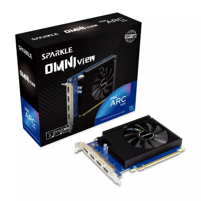 Scheda grafica Sparkle Intel Arc A310 OMNI View — 4 GB GDDR6, 2000 MHz, PCIe 4.0 x8