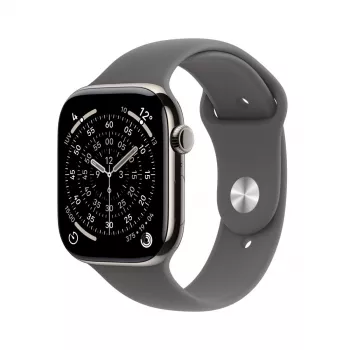 APPLE Watch Series 11 GPS + Cellular 42mm cassa in titanio naturale con cinturino Sport Stone Grey S/M