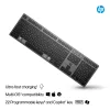 HP 725 tastiera wireless ricaricabile multi-device, formato completo (100%), wireless, RF Wireless + Bluetooth, nero