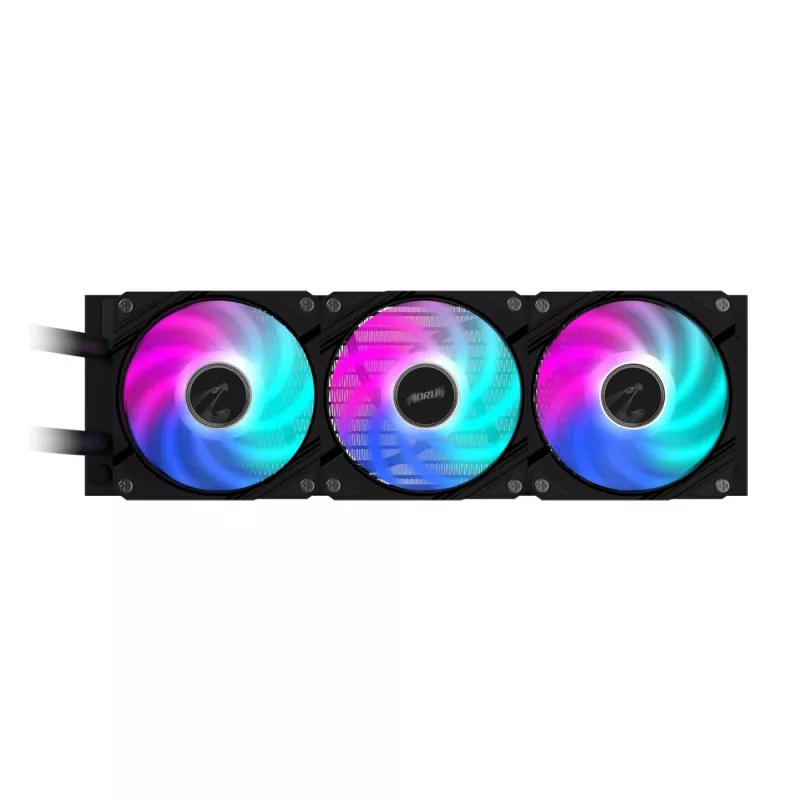 GIGABYTE AORUS WATERFORCE II 360 dissipatore CPU liquido AIO - 3 ventole ARGB da 120mm, meccanismo di bloccaggio slide-in, DAISY-CHAIN, compatibile con Intel LGA 1851 e AMD AM5