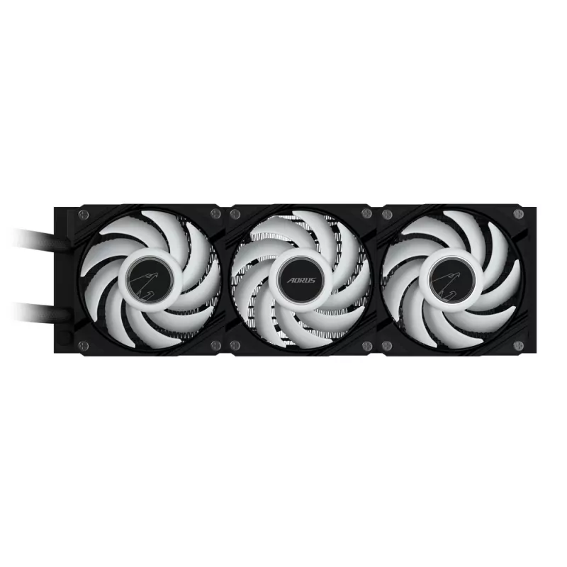 GIGABYTE AORUS WATERFORCE II 360 dissipatore CPU liquido AIO - 3 ventole ARGB da 120mm, meccanismo di bloccaggio slide-in, DAISY-CHAIN, compatibile con Intel LGA 1851 e AMD AM5