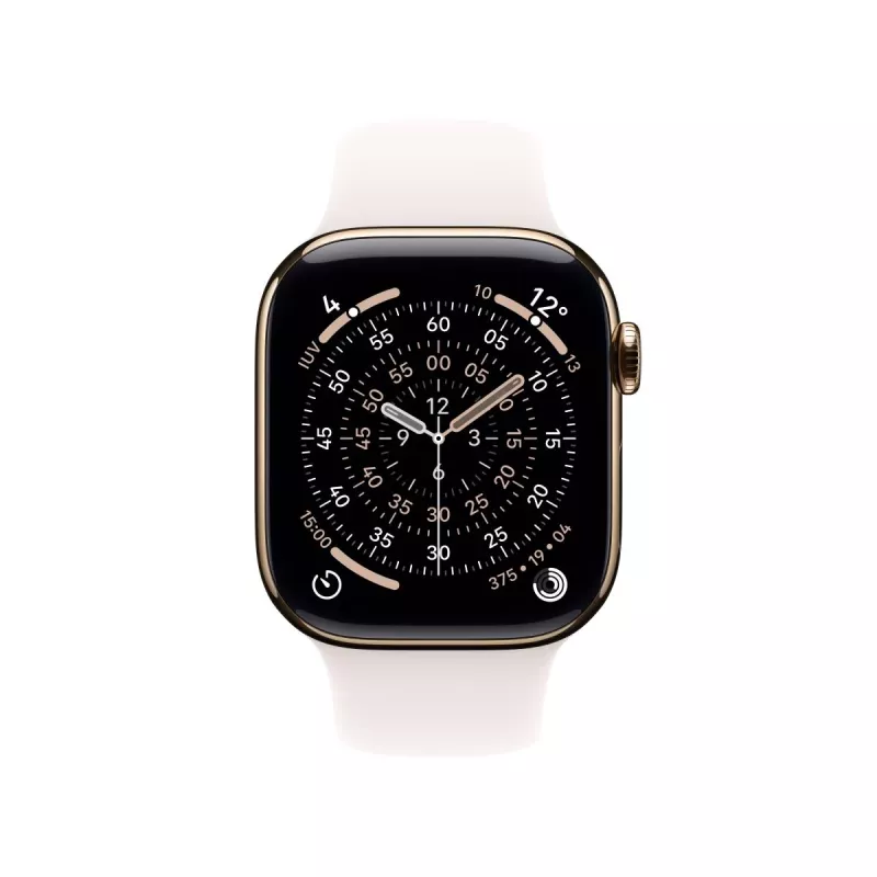 APPLE Watch Series 11 GPS + Cellular 46mm cassa in titanio oro con cinturino Sport Light Blush S/M