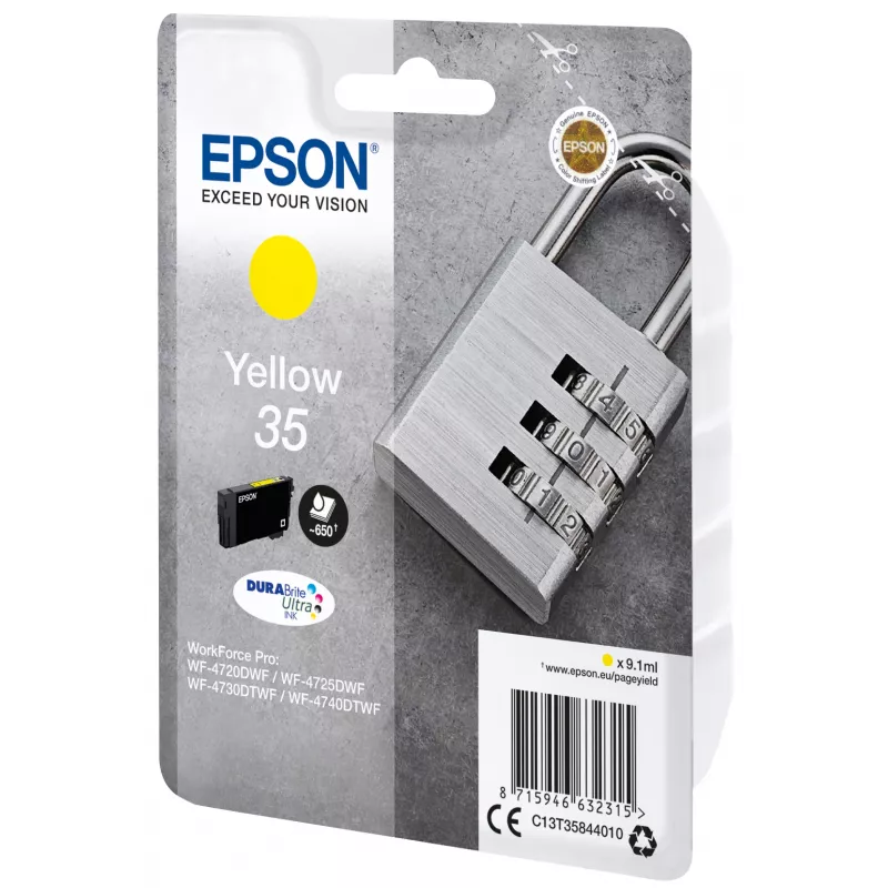 Epson Padlock confezione singola giallo 35 inchiostro DURABrite Ultra