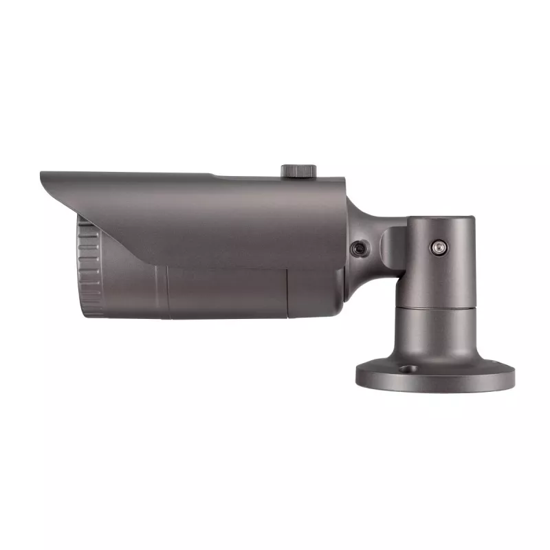 Telecamera IP bullet Hanwha QNO-7012R, 4 MP, per esterni, PoE, IR, IP66, IK10, grigia