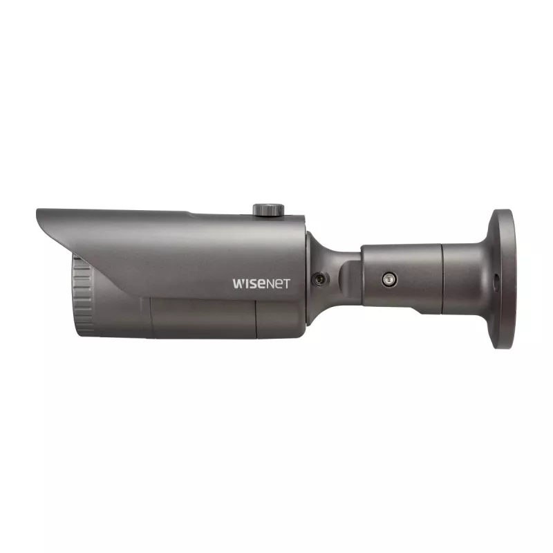 Telecamera IP bullet Hanwha QNO-7012R, 4 MP, per esterni, PoE, IR, IP66, IK10, grigia