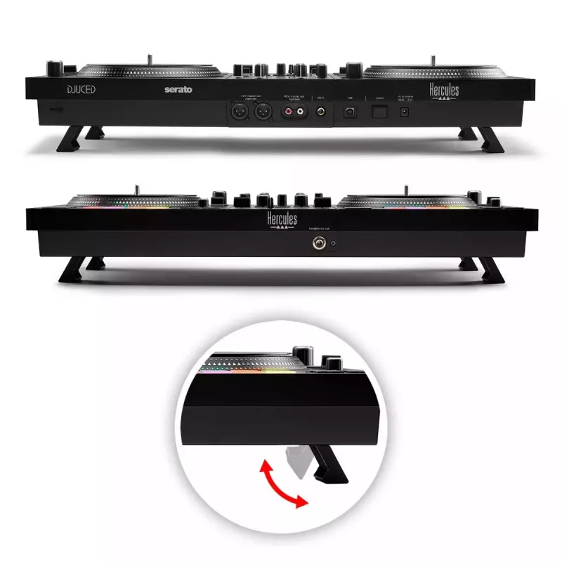Hercules INPULSE T7 Nero Controller DJ – cuffie 3,5 mm/6,35 mm, cavo USB, 652×350×90 mm