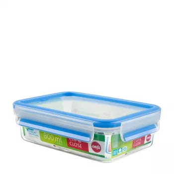 EMSA 508539 Contenitore per alimenti Scatola rettangolare 0.8 L Trasparente 8 pezzi