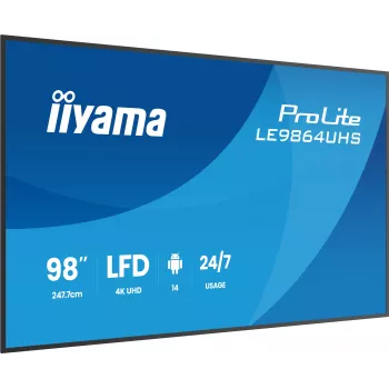 iiyama LE9864UHS-B1AG Signage Display Digital Signage Schermo piatto 2,49 m (98