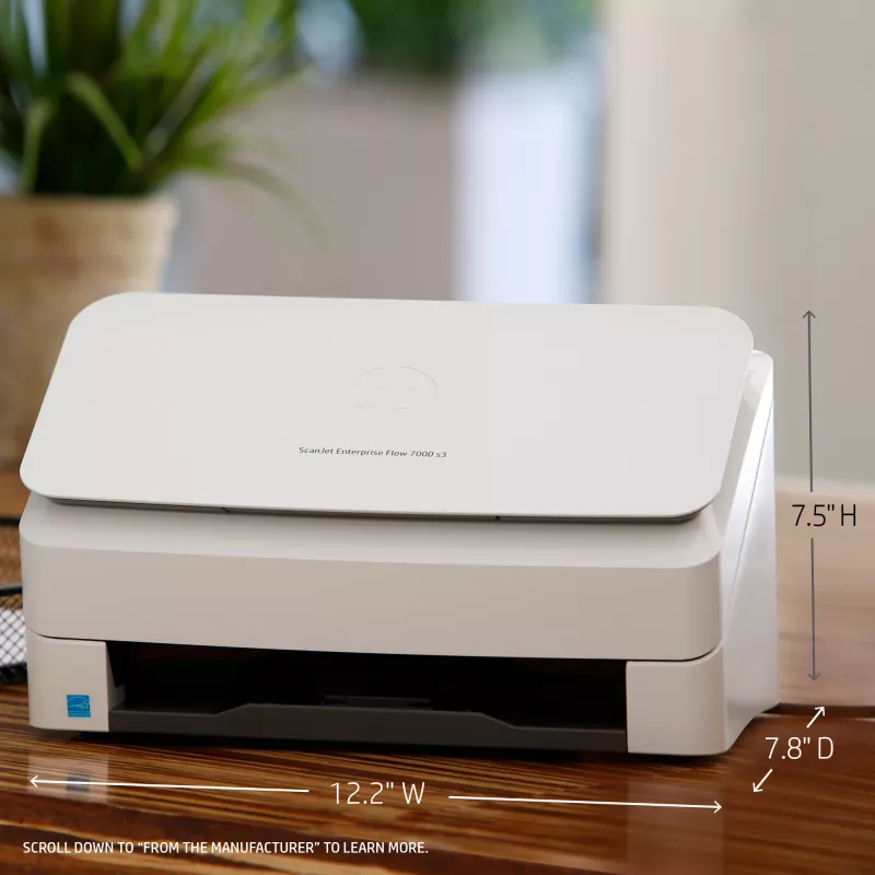 HP Scanjet Enterprise Flow 7000 s3 Scanner a foglio 600 x 600 DPI A4 Bianco