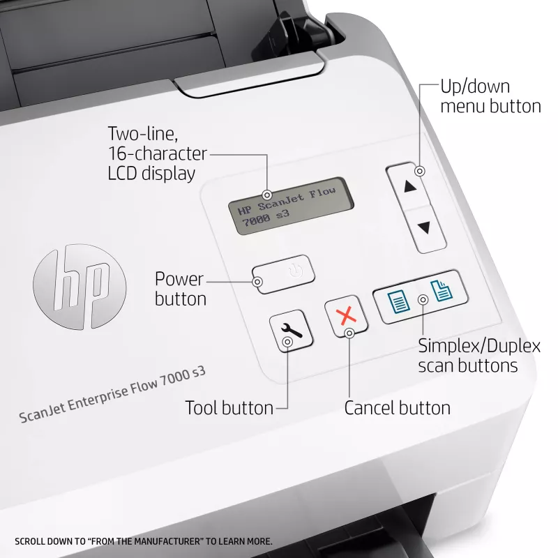 HP Scanjet Enterprise Flow 7000 s3 Scanner a foglio 600 x 600 DPI A4 Bianco