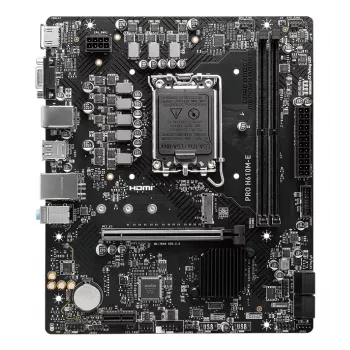 Scheda madre MSI PRO H610M-E — Intel H610, LGA 1700, micro ATX, DDR5, 2x DIMM, max 96 GB, 2.5Gb LAN, HDMI, 4x SATA III
