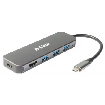 D-Link Hub USB-C 5-in-1 con HDMI/Power Delivery