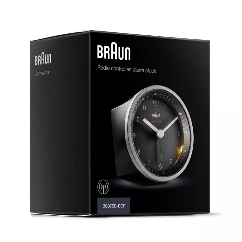 Braun BC07SB-DCF sveglia al quarzo nero, argento