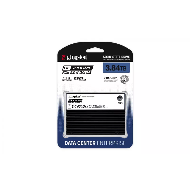 Kingston Technology 3,84 TB DC3000ME U.2 PCIe 5.0 NVMe TCG Opal SSD enterprise