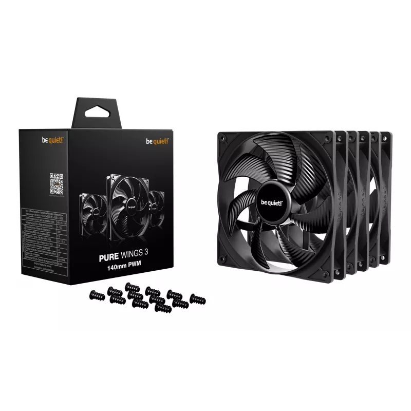 be quiet! Pure Wings 3 140mm | PWM Triple Pack ventole per case computer 14 cm nero 3 pezzi