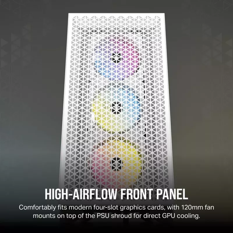 CORSAIR case PC Mid-Tower - 3000d RGB Airflow - bianco
