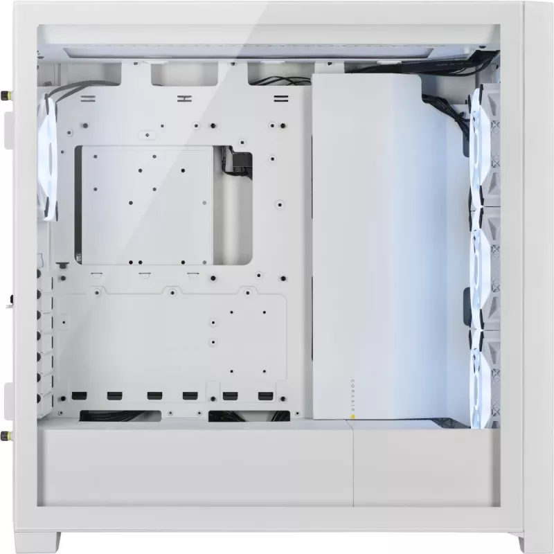 CORSAIR Mid-Tower Smart Case - iCUE 5000X - RGB QL Edition Tempered Glass True - bianco