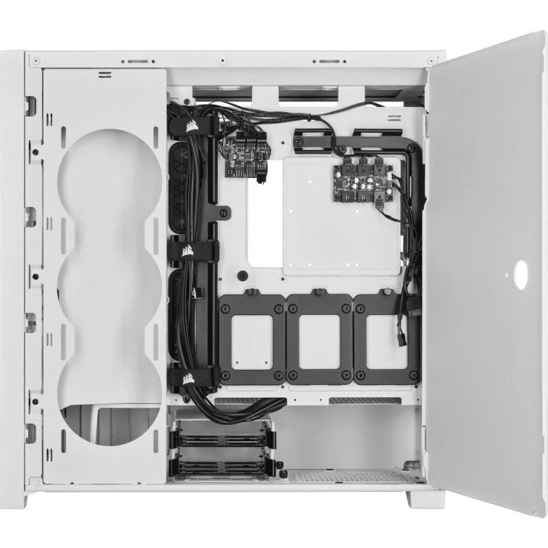 CORSAIR Mid-Tower Smart Case - iCUE 5000X - RGB QL Edition Tempered Glass True - bianco