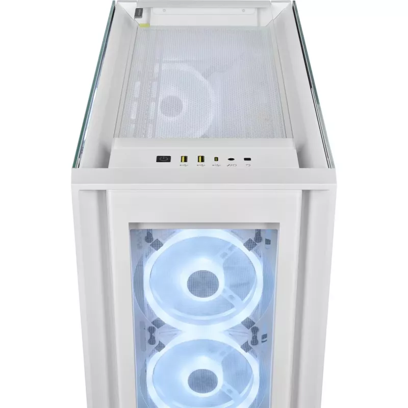 CORSAIR Mid-Tower Smart Case - iCUE 5000X - RGB QL Edition Tempered Glass True - bianco
