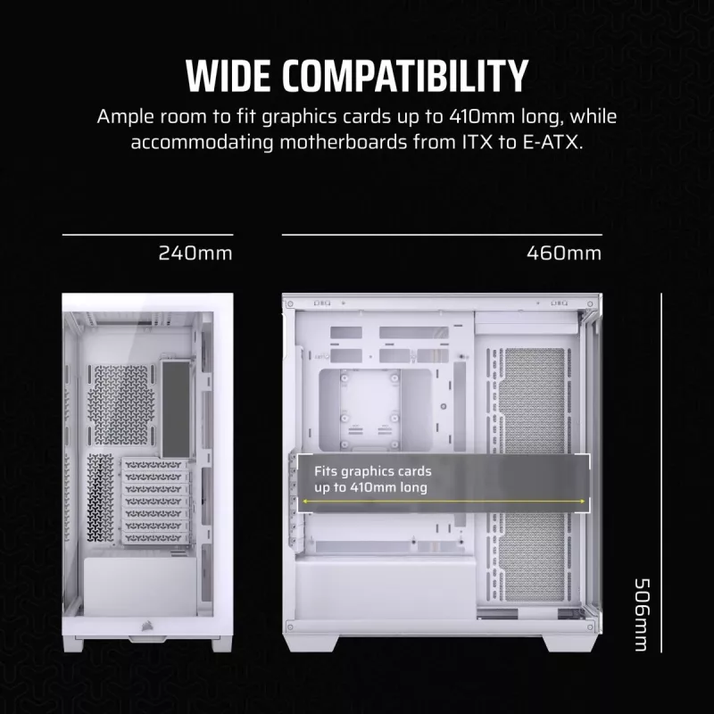 CORSAIR Case PC - 3500X Mid-Tower - bianco