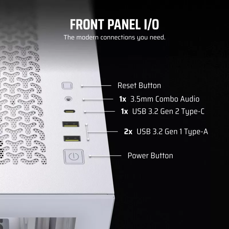CORSAIR Case PC - 3500X Mid-Tower - bianco