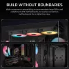 Case PC Midi-Tower CORSAIR 3500X RS-R ARGB — nero, vetro temperato, supporta ATX/EATX/Micro-ITX, 3x120 mm ventole frontali