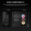 Case PC Midi-Tower CORSAIR 3500X RS-R ARGB — nero, vetro temperato, supporta ATX/EATX/Micro-ITX, 3x120 mm ventole frontali