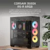 Case PC Midi-Tower CORSAIR 3500X RS-R ARGB — nero, vetro temperato, supporta ATX/EATX/Micro-ITX, 3x120 mm ventole frontali