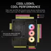 Case PC Midi-Tower CORSAIR 3500X RS-R ARGB — nero, vetro temperato, supporta ATX/EATX/Micro-ITX, 3x120 mm ventole frontali
