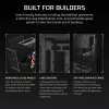 Case PC Midi-Tower CORSAIR 3500X RS-R ARGB — nero, vetro temperato, supporta ATX/EATX/Micro-ITX, 3x120 mm ventole frontali