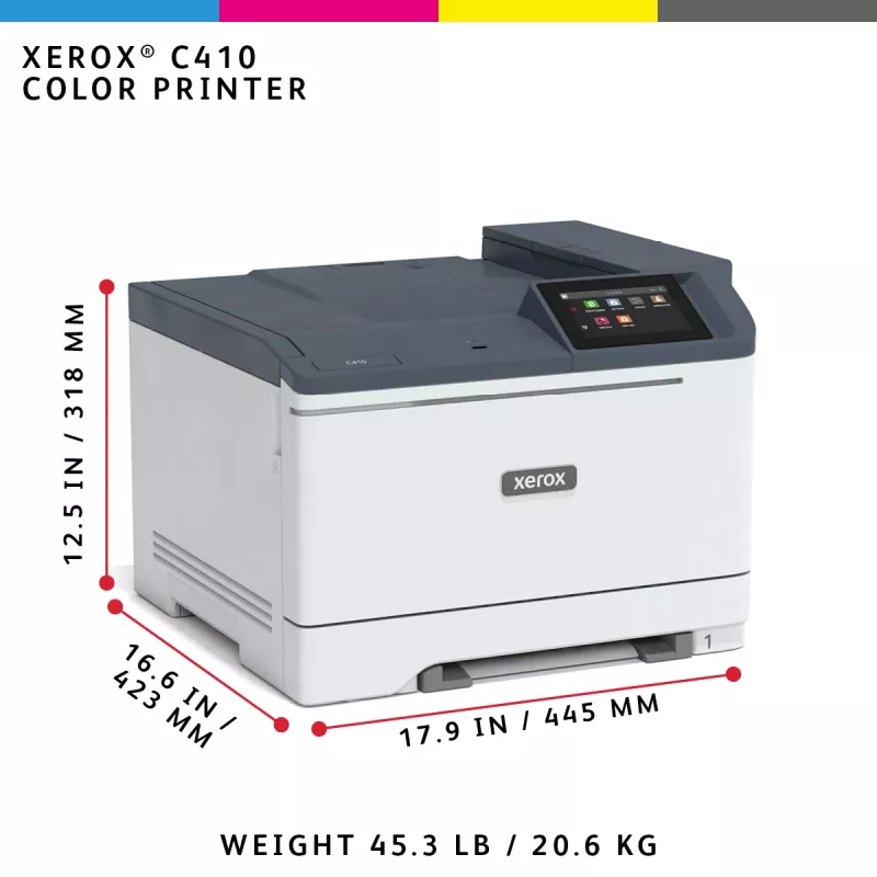 Xerox C410 A4 40ppm duplex stampante PS3 PCL5e/6 2 vassoi carta 251 fogli