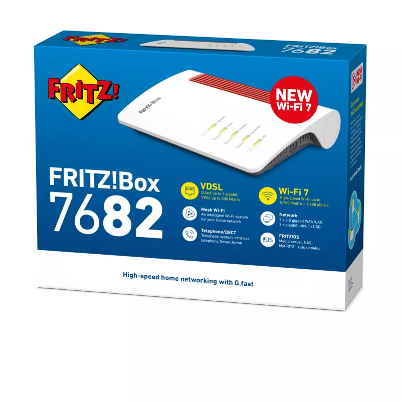 Box 7682 router Wi-Fi 2,5 Gigabit Ethernet dual band (2,4 GHz / 5 GHz) bianco