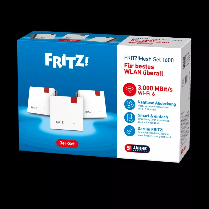 Mesh Set 1600 dual band (2,4 GHz / 5 GHz) Wi-Fi 6 (802.11ax) rosso, bianco 1 interno
