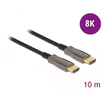 Cavo HDMI ottico attivo DELOCK – connettore A – connettore A – 8K 60 Hz – 10 m – nero