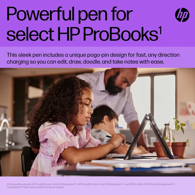 HP Penna ricaricabile sottile HP Penna ricaricabile sottile nera batteria integrata