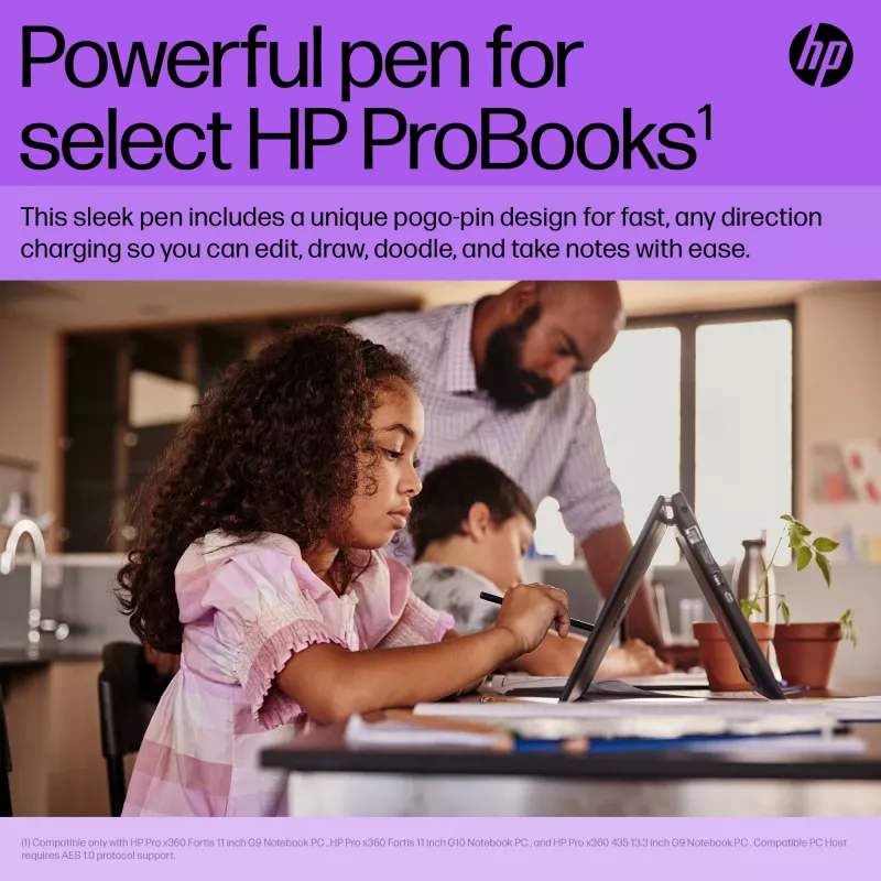 HP Penna ricaricabile sottile HP Penna ricaricabile sottile nera batteria integrata