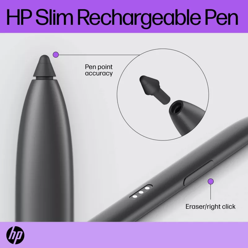 HP Penna ricaricabile sottile HP Penna ricaricabile sottile nera batteria integrata