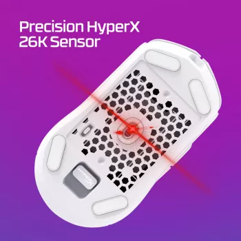HyperX Pulsefire Haste 2 - mouse gaming wireless (bianco)