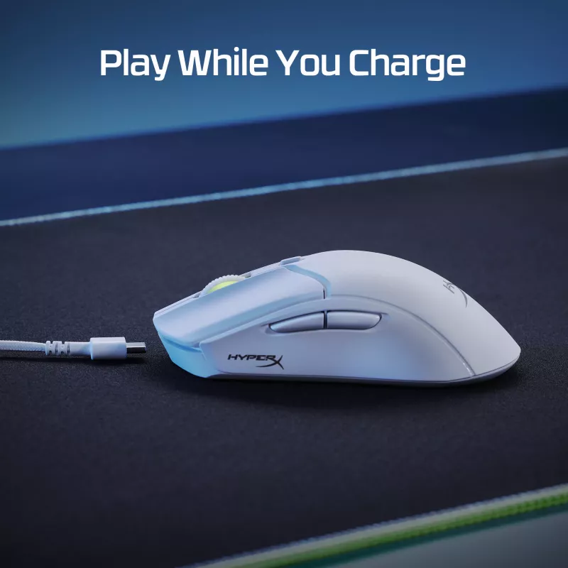 HyperX Pulsefire Haste 2 - mouse gaming wireless (bianco)