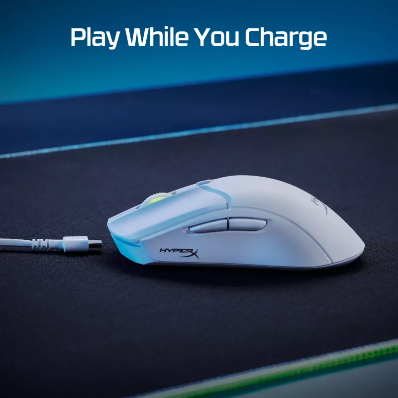 HyperX Pulsefire Haste 2 - mouse gaming wireless (bianco)