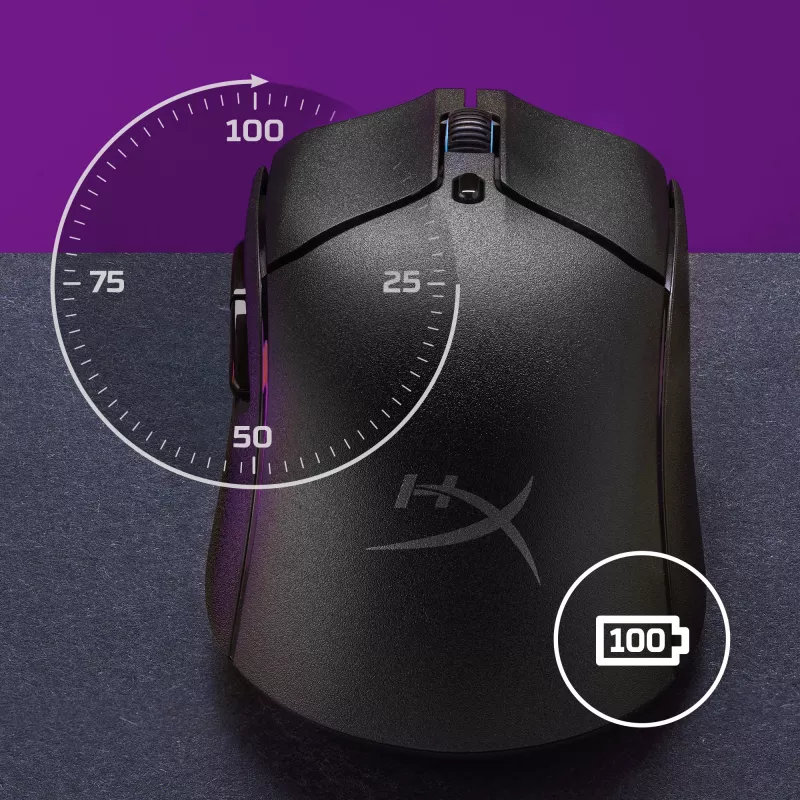 HyperX Pulsefire Haste 2 - mouse gaming wireless (bianco)