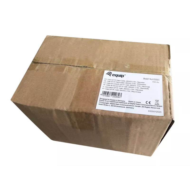 Equip Cat.6 S/FTP cavo patch, 2,0 m, 34 pz./scatola interna, grigio