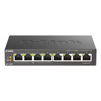 Switch unmanaged D-Link DGS-1008P/E, L2, 8 porte, PoE