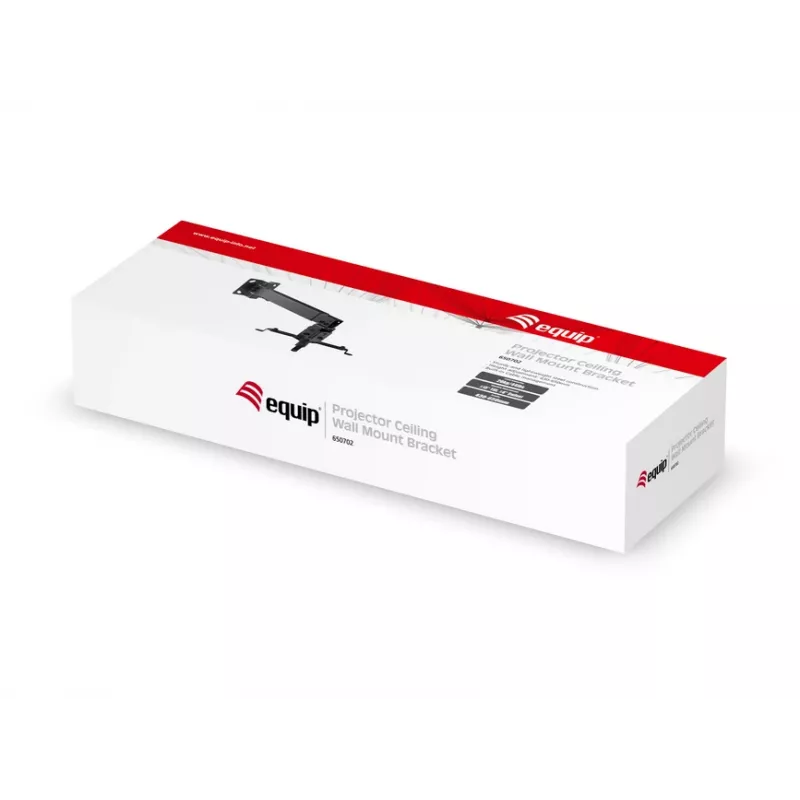 Supporto da soffitto/parete per proiettore Equip, nero, parete, 20 kg, nero, acciaio, -8 - 8°, -15 - 15°