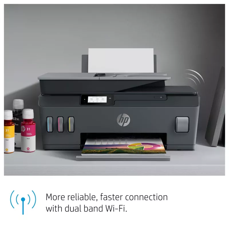Stampante multifunzione a colori HP Smart Tank Plus 655 Wireless, copiatrice, scanner